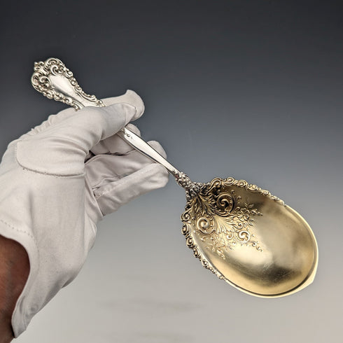 1900年頃 米国アンティーク 純銀製 サービングスプーン